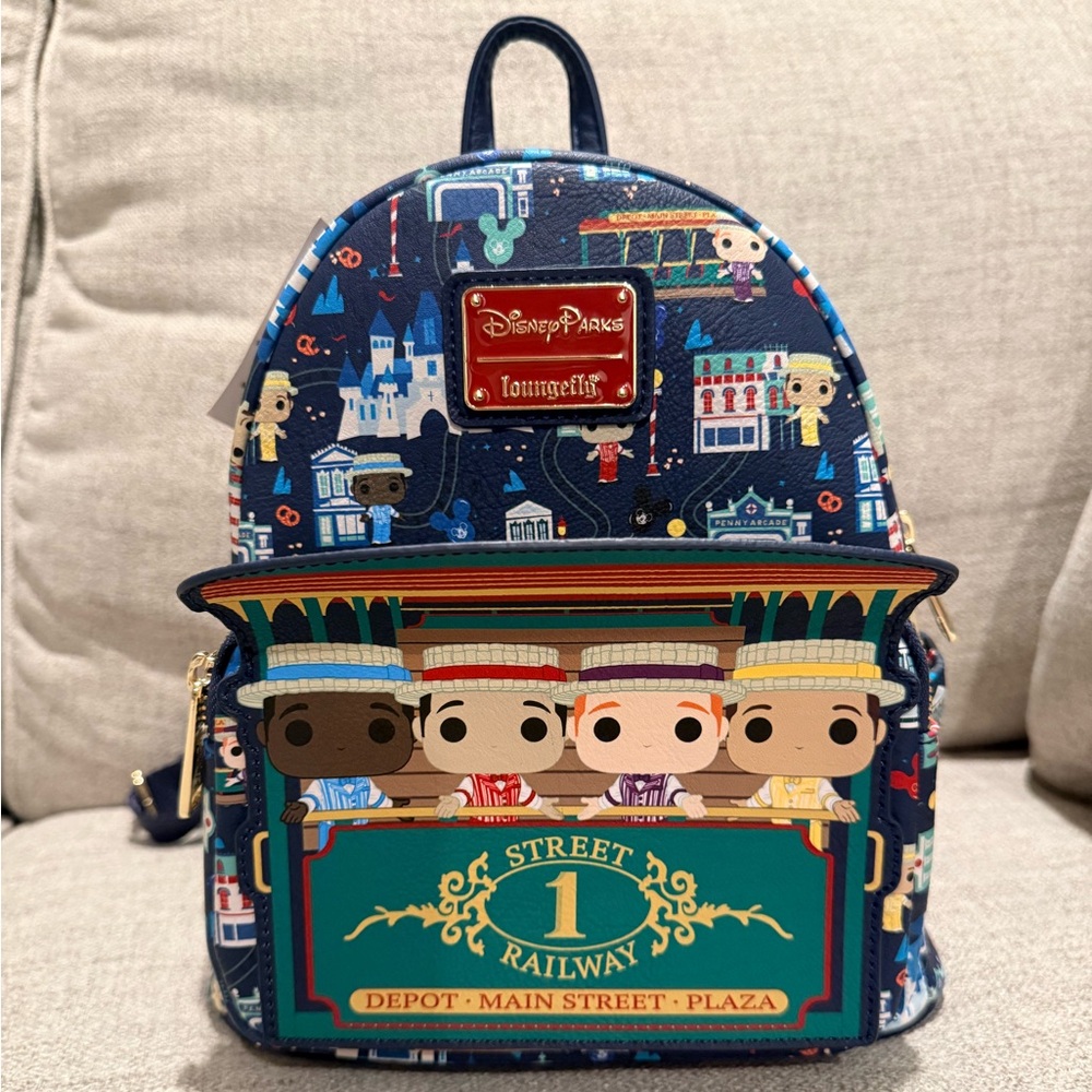 NWT- Loungefly Disney Parks Dapper Dans Mainstreet Backpack